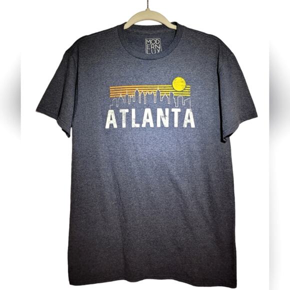 Modern Lux Other - Atlanta Vintage Style Blue Short Sleeve Shirt - Size‎ Medium